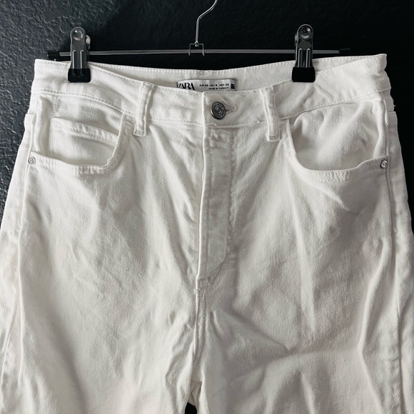 Zara Z1975 FLARED RIPPED SLIM FIT JEANS P07 - Picture 9 of 10